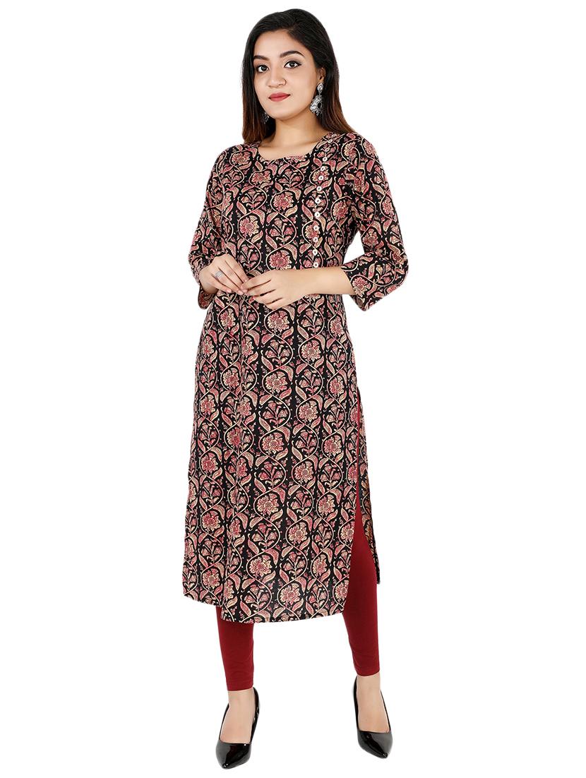 printed straight kurta - 16858150 - Zoom Image - 1