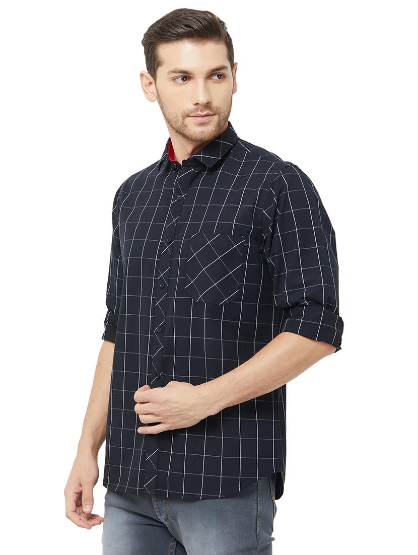 black checkered casual shirt - 16859054 - Zoom Image - 2