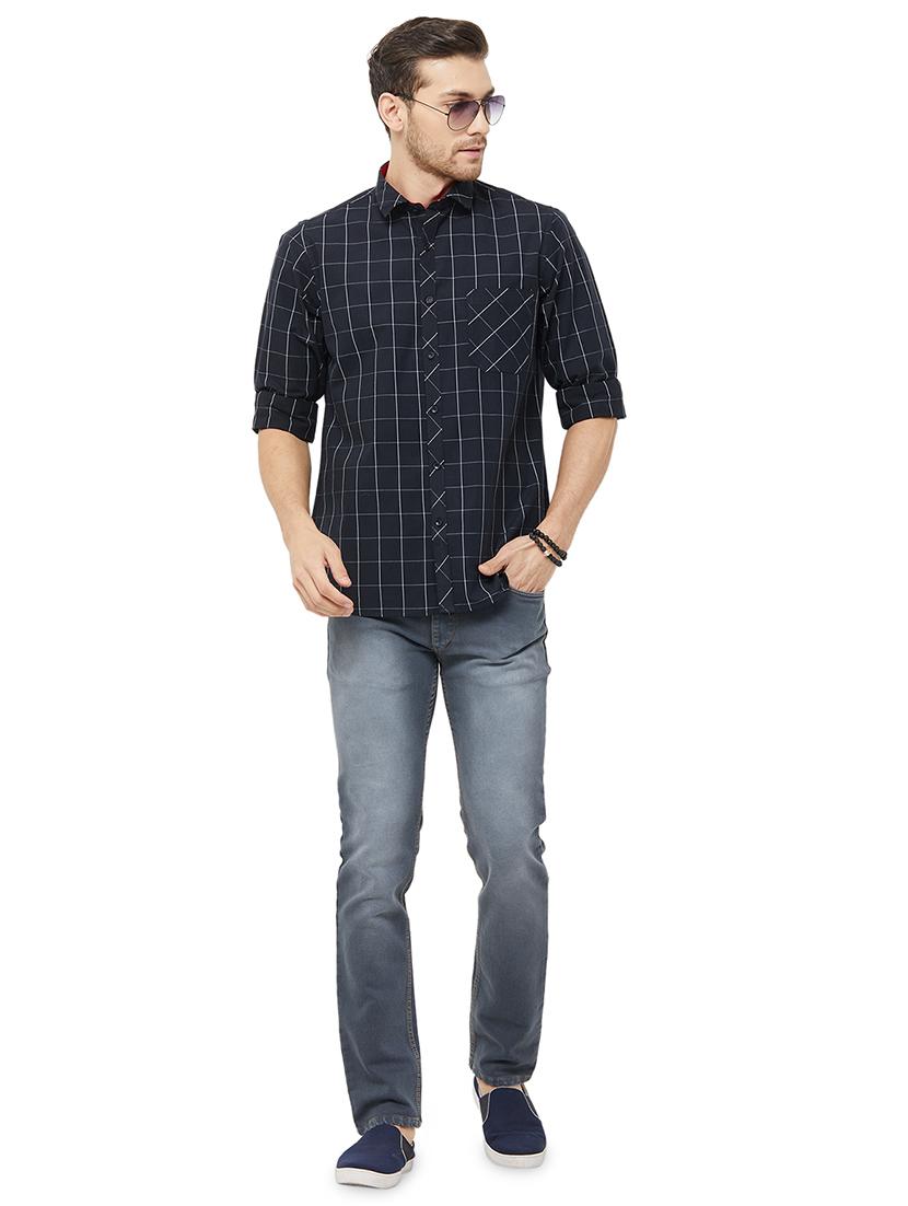 black checkered casual shirt - 16859054 - Zoom Image - 4