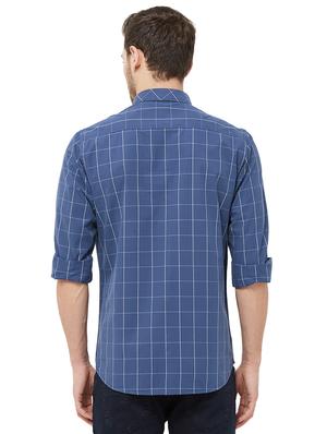 blue checkered casual shirt - 16859055 - Standard Image - 3
