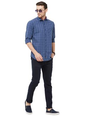 blue checkered casual shirt - 16859055 - Standard Image - 4