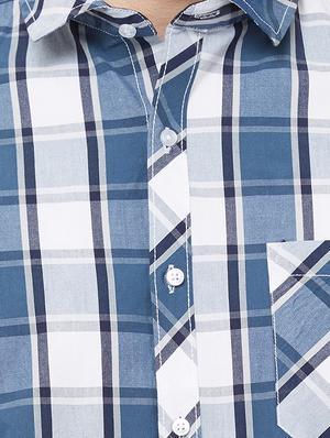 blue checkered casual shirt - 16859056 - Standard Image - 5