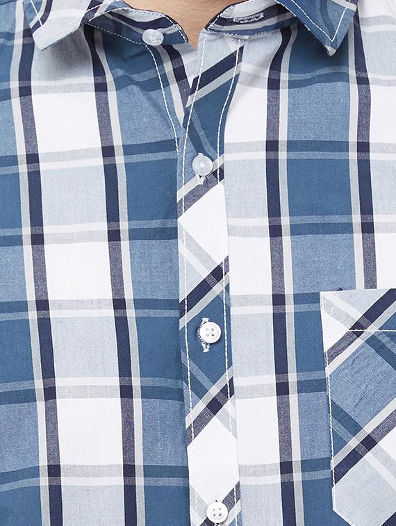 blue checkered casual shirt - 16859056 - Zoom Image - 5
