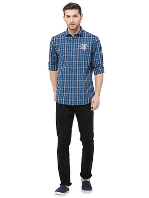 blue checkered casual shirt - 16859062 - Standard Image - 4