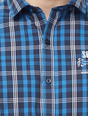 blue checkered casual shirt - 16859062 - Standard Image - 5