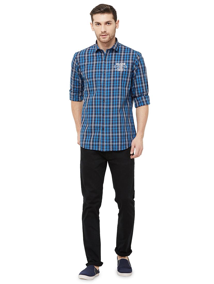 blue checkered casual shirt - 16859062 - Zoom Image - 4