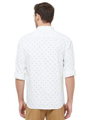 white printed casual shirt - 16859068 - Standard Image - 3