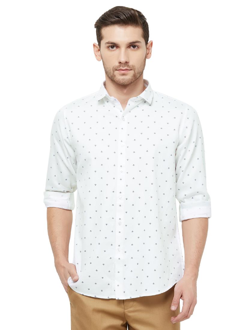 white printed casual shirt - 16859068 - Zoom Image - 1