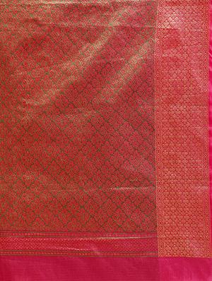 ethnic motif kanjivaram saree with blouse - 16859702 - Standard Image - 4