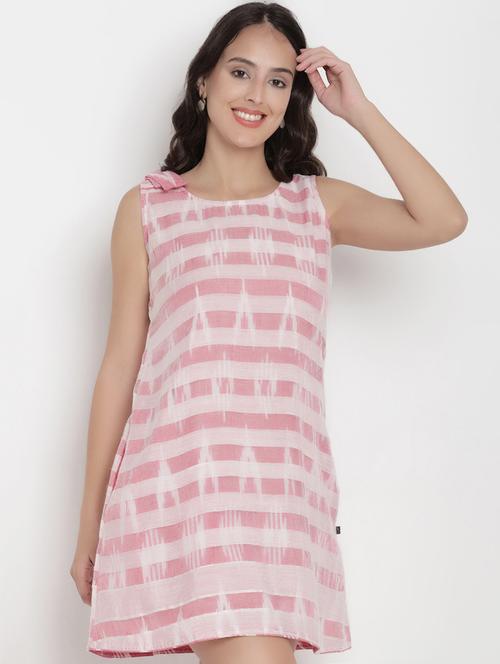 round neck striped dress - 16860061 - Standard Image - 1
