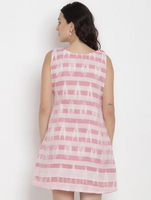 round neck striped dress - 16860061 - Standard Image - 3