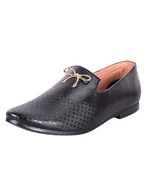 black leatherette slipons - 16860365 - Standard Image - 2