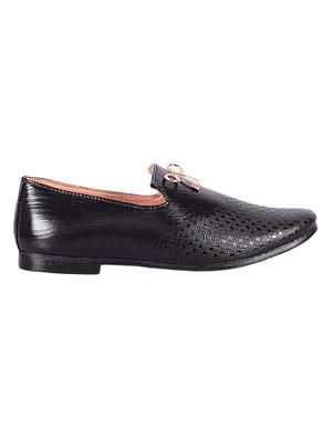 black leatherette slipons - 16860365 - Standard Image - 3