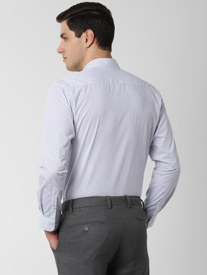 blue printed formal shirt - 16861042 - Standard Image - 3