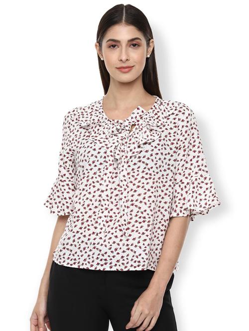 tie up neck floral top - 16861054 - Standard Image - 1