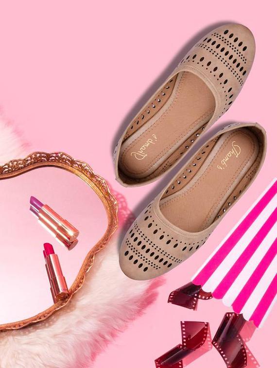 beige slip on ballerinas - 16861371 - Zoom Image - 4