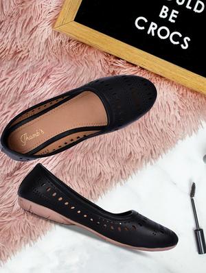 black slip on ballerinas - 16861376 - Standard Image - 4