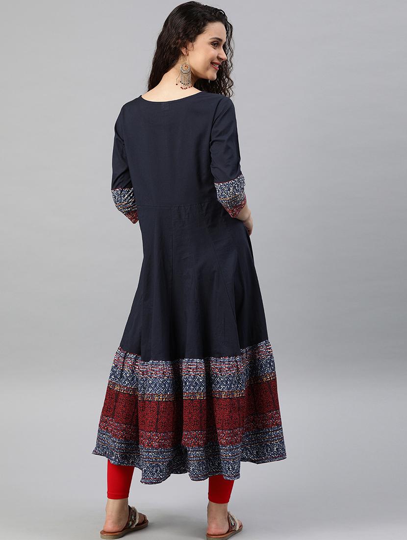 embroidered anarkali kurta - 16861684 - Zoom Image - 3