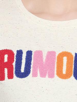 round neck embroidered tee - 16861766 - Standard Image - 5