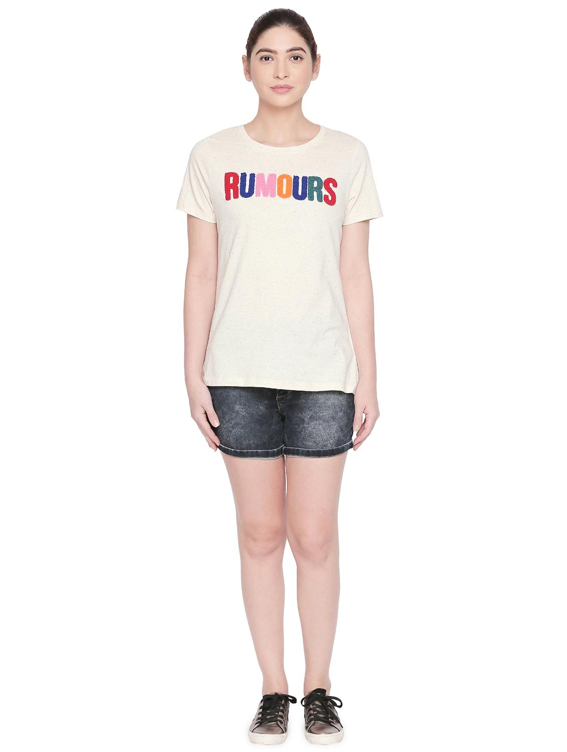 round neck embroidered tee - 16861766 - Zoom Image - 4