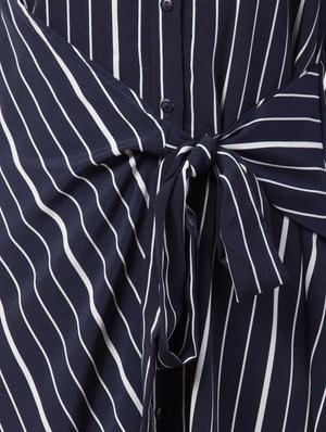 tie front striped shirt dress - 16861877 - Standard Image - 5