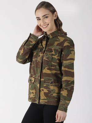 pocket patch camouflage denim jacket - 16862001 - Standard Image - 2
