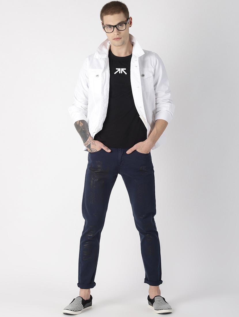 white solid denim jacket - 16862226 - Zoom Image - 4