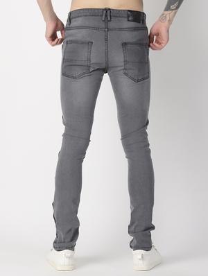 grey printed denim jeans - 16862296 - Standard Image - 3
