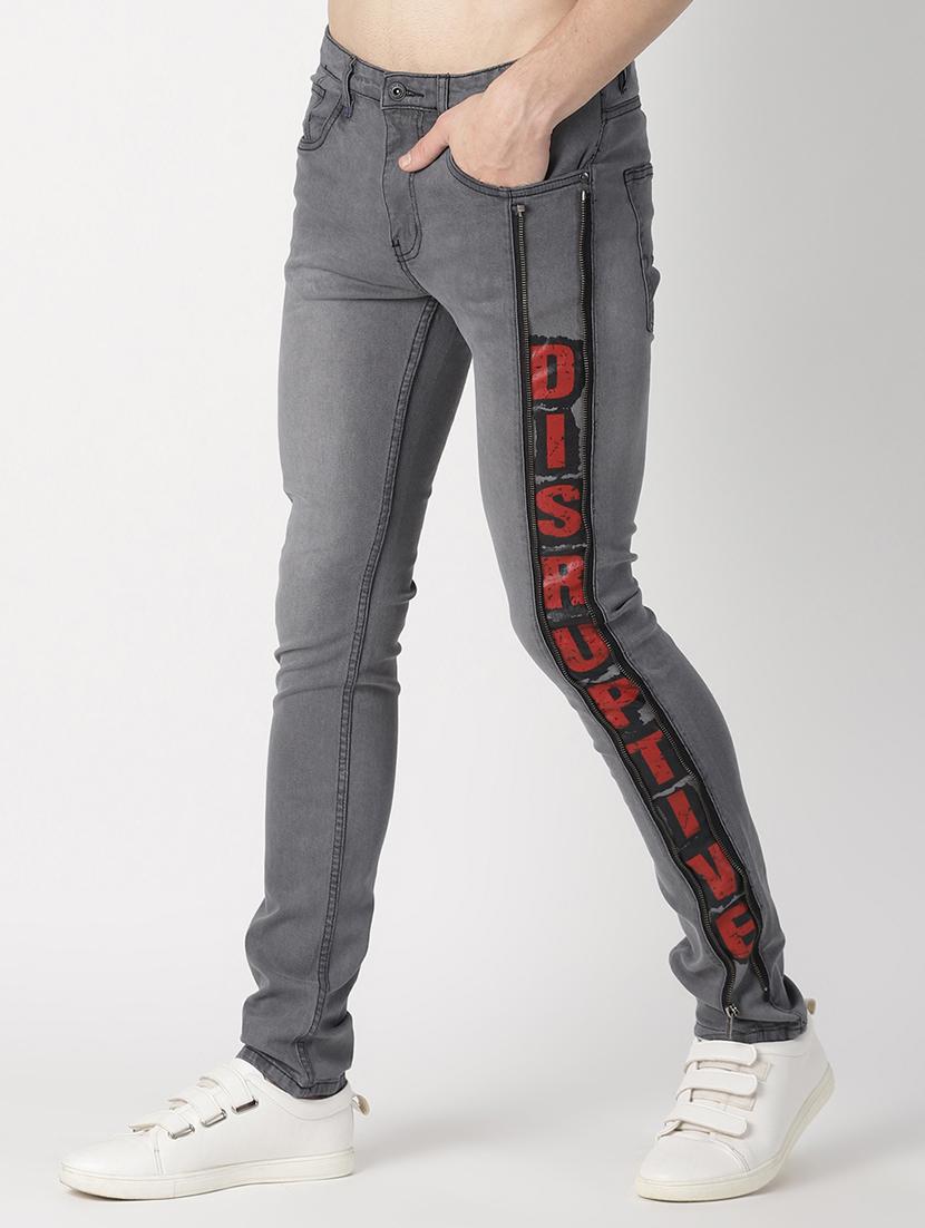 grey printed denim jeans - 16862296 - Zoom Image - 2