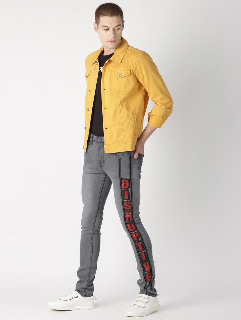 grey printed denim jeans - 16862296 - Zoom Image - 4