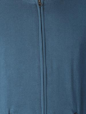 blue solid cardigan - 16862360 - Standard Image - 5