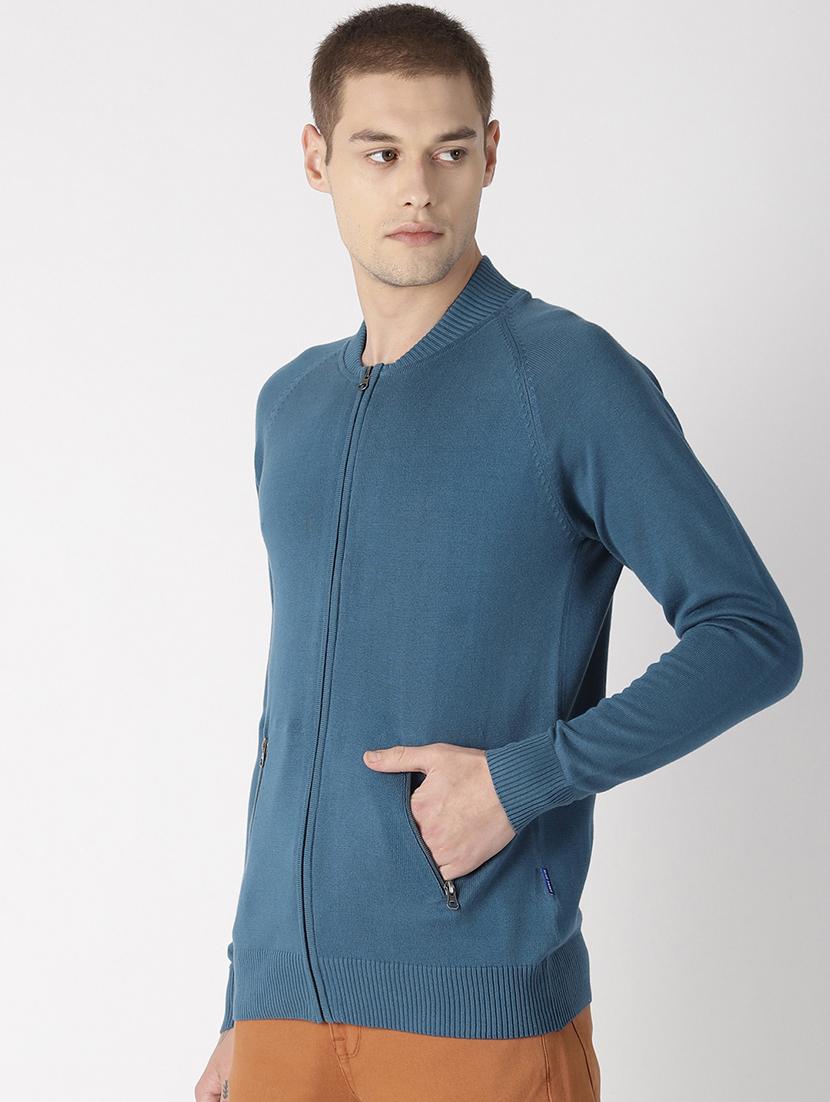 blue solid cardigan - 16862360 - Zoom Image - 2