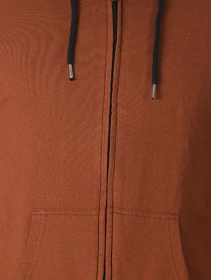 brown solid sweatshirt - 16862361 - Standard Image - 5