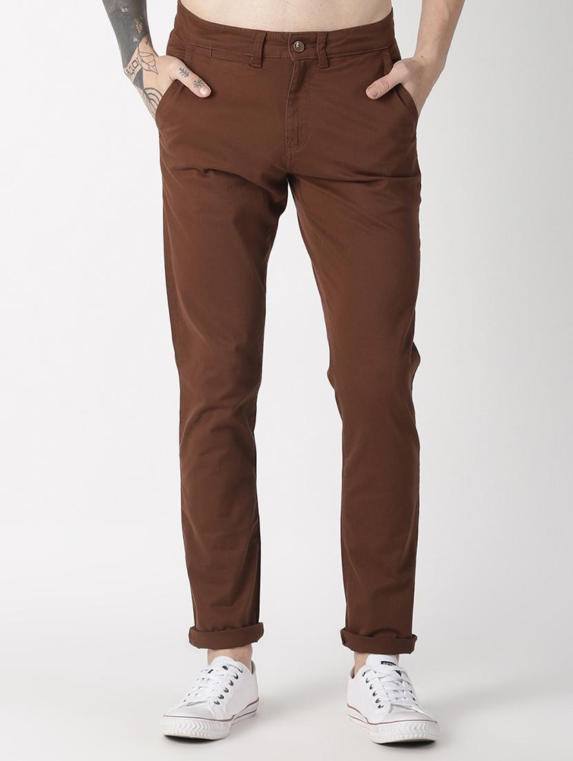 brown solid chinos - 16862378 - Zoom Image - 1