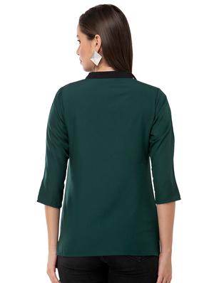 mandarin neck pleated top - 16862574 - Standard Image - 3