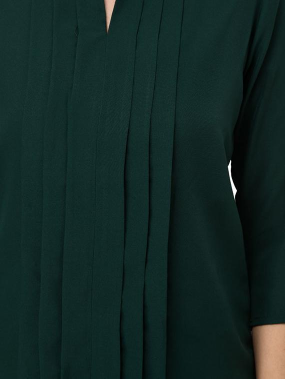 mandarin neck pleated top - 16862574 - Zoom Image - 5