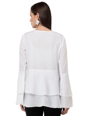 tie up neck layered top - 16862577 - Standard Image - 3