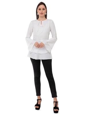 tie up neck layered top - 16862577 - Standard Image - 4