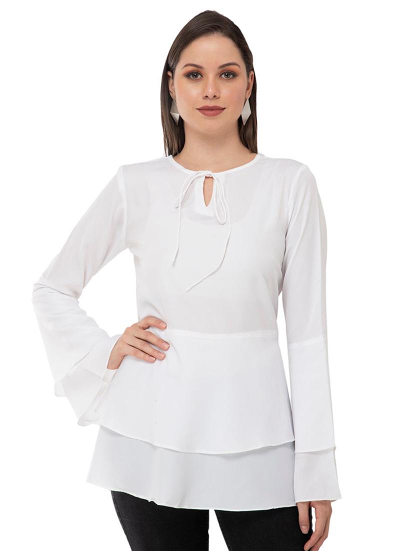 tie up neck layered top - 16862577 - Zoom Image - 1