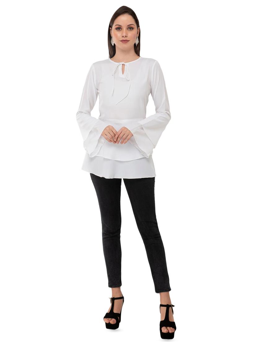 tie up neck layered top - 16862577 - Zoom Image - 4