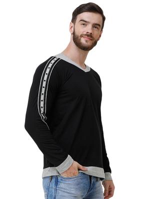 black color block t-shirt - 16862615 - Standard Image - 2