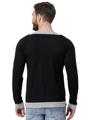 black color block t-shirt - 16862615 - Standard Image - 3
