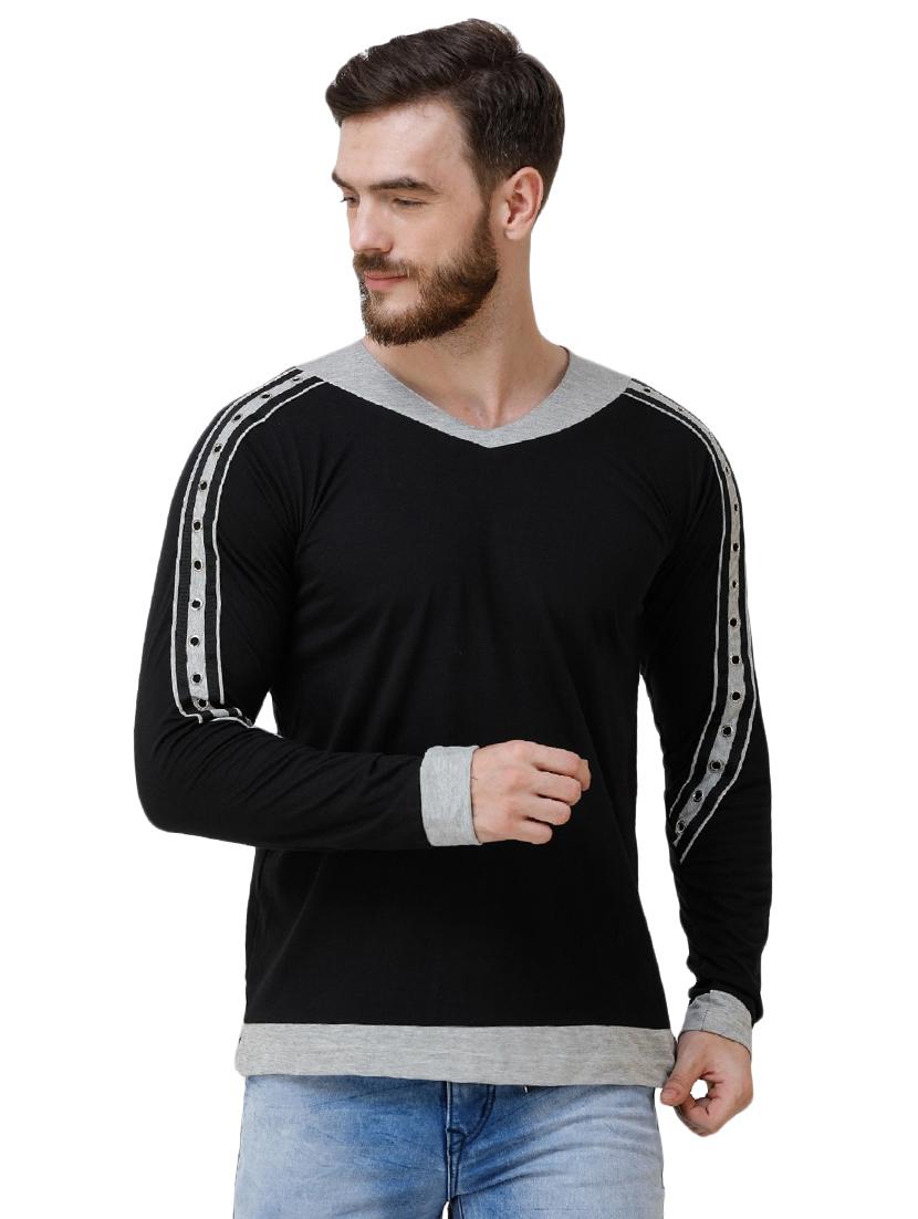 black color block t-shirt - 16862615 - Zoom Image - 1
