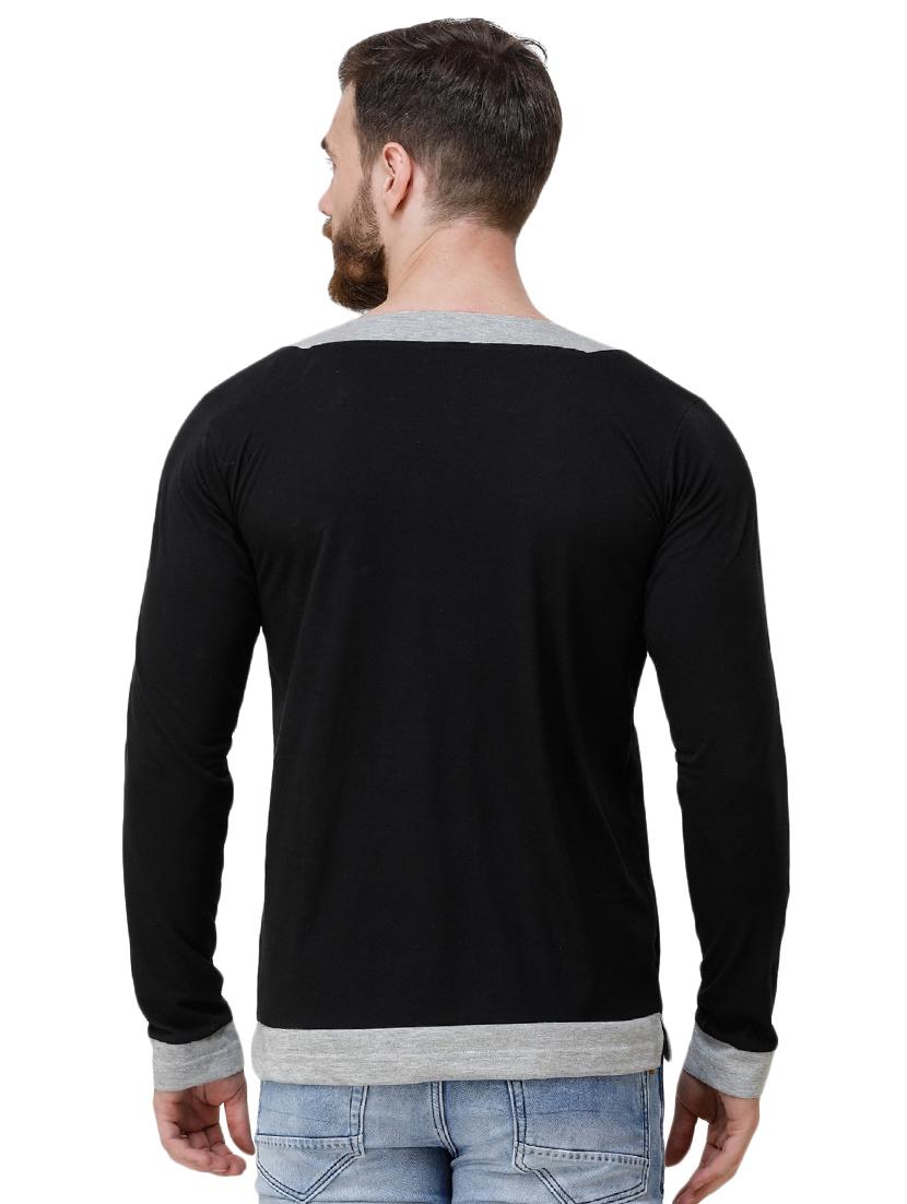 black color block t-shirt - 16862615 - Zoom Image - 3