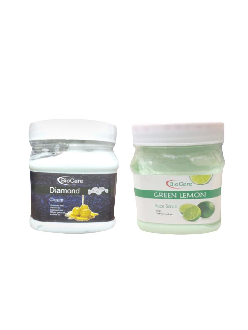 biocare diamond cream 500gm and green lemon scrub 500gm - 16863053 - Zoom Image - 1