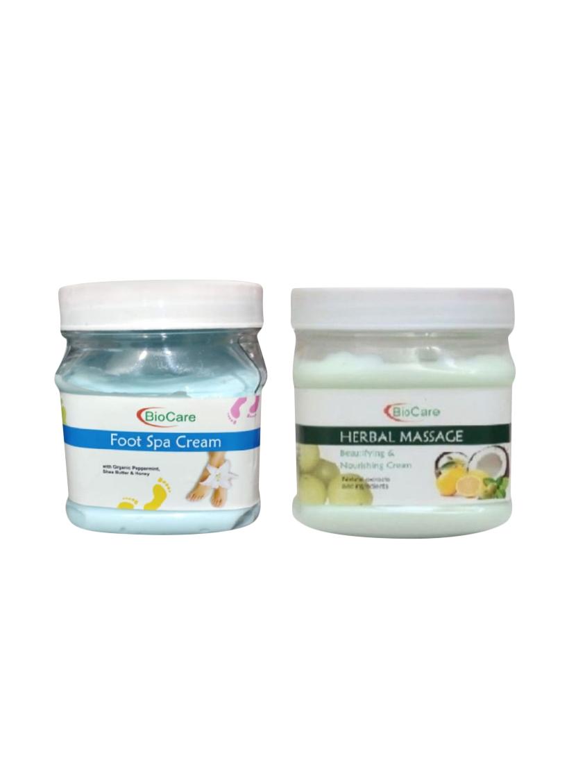 biocare foot spa cream 500gm and herbal massage cream 500gm - 16863066 - Zoom Image - 1