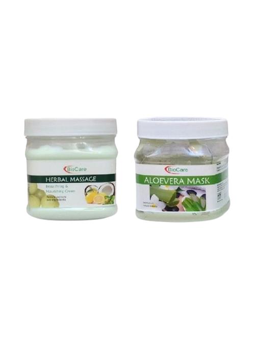 biocare herbal massage cream 500gm and aloevera mask 500gm - 16863084 - Standard Image - 1
