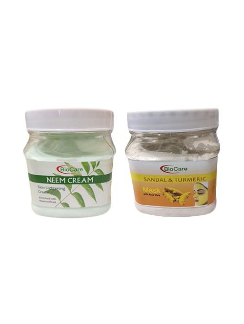 biocare neem cream 500gm and sandal turmeric mask 500gm - 16863093 - Standard Image - 1