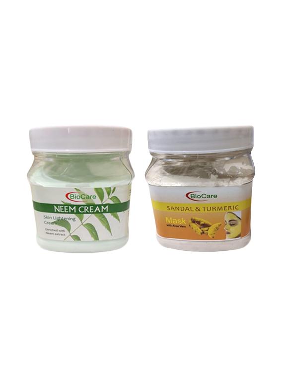 biocare neem cream 500gm and sandal turmeric mask 500gm - 16863093 - Zoom Image - 1