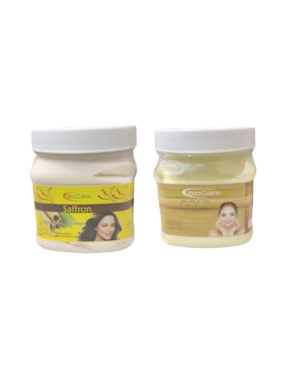 biocare saffron cream 500gm and gold scrub 500gm - 16863107 - Zoom Image - 1